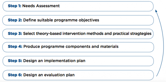 Steps to Theory Development and Evidence Based Health Promotion Programmes (Collard et al 2009)