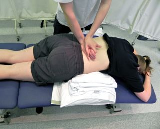 PA mobilisation technique with lumbar flexion
