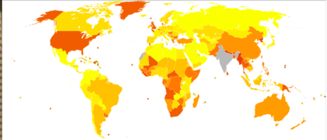Respiratory diseases world map-DALYs per million persons.png