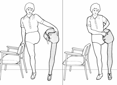 Ability to balance on the sound leg allows the user to easily donn and doff the prosthesis.