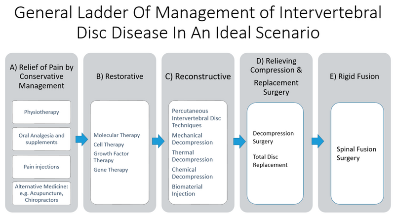 File:General ladder of management of intervertebral disc disease in an ideal scenario.png